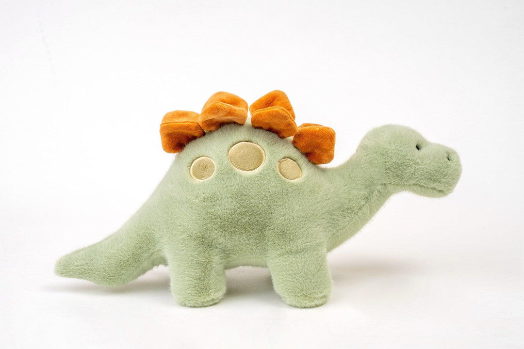 Green stegosaurus cuddly dinosaur 3