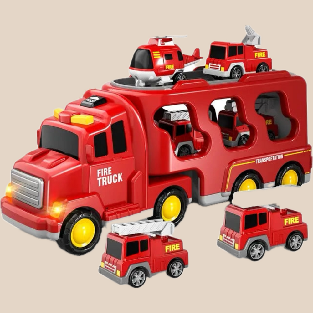 Grote Vrachtwagen Speelgoed Dubbellaags Met Mini Voertuigen En Muziekfunctie ABS-Plastic 1