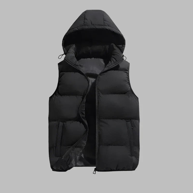 HUGO Hooded Vest | Men's Mid-Season Padded Jacket with Detachable Hood 0