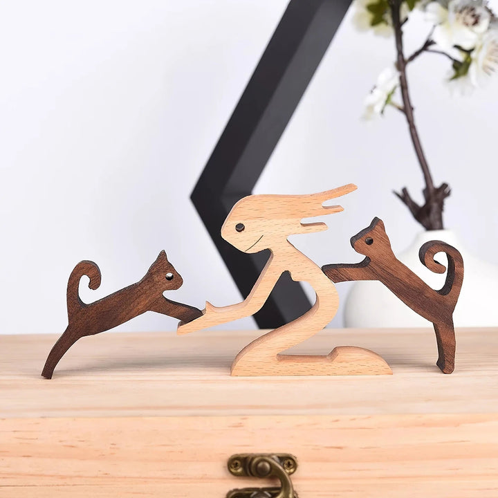 Hand-Carved Wooden Animal Figures – Eco-Friendly Home Decor and Unique Gift for Animal Lovers 12