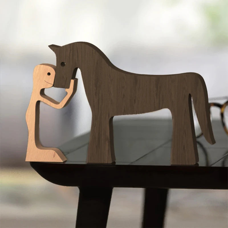 Hand-Carved Wooden Animal Figures – Eco-Friendly Home Decor and Unique Gift for Animal Lovers 4