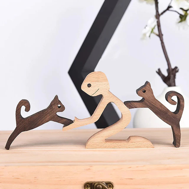 Hand-Carved Wooden Animal Figures – Eco-Friendly Home Decor and Unique Gift for Animal Lovers 7
