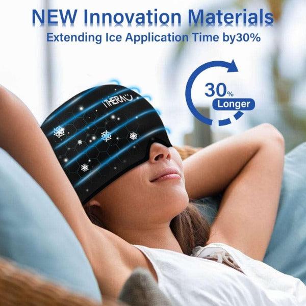 Headache and Migraine Relief Cap - Ice Mask or Hat for Migraines Tension Relief Dark and Cool Cap 8