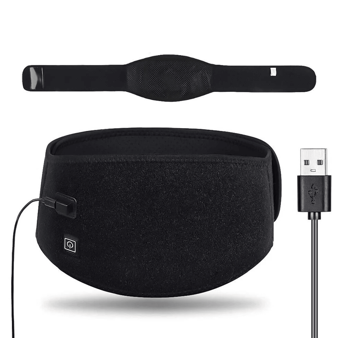 Heated Belts Back Pain - Back Heating Belt Heated Waist Belt USB Waist Heating Pad Belly Warmer Band 0