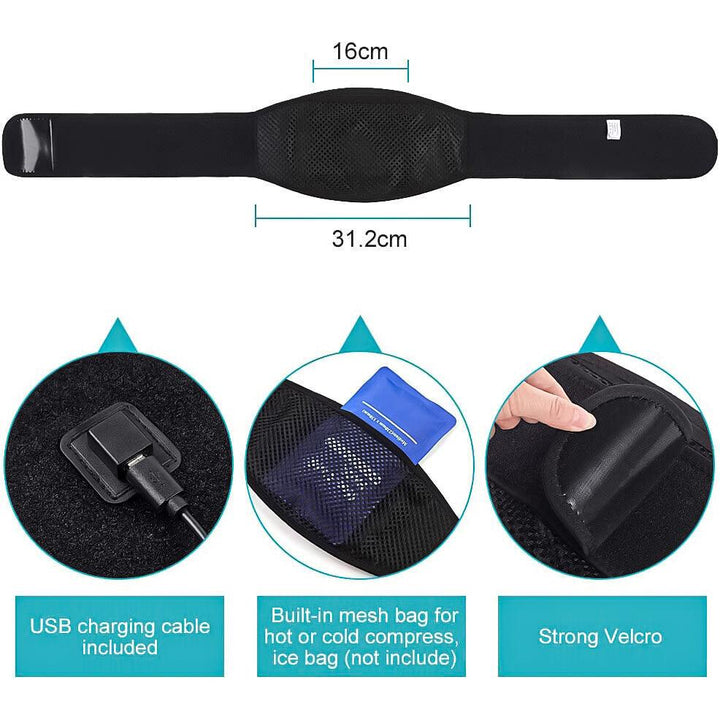 Heated Belts Back Pain - Back Heating Belt Heated Waist Belt USB Waist Heating Pad Belly Warmer Band 2