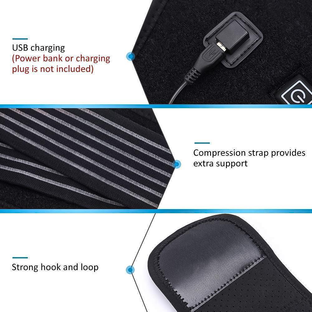 Heated Belts Back Pain - Back Heating Belt Heated Waist Belt USB Waist Heating Pad Belly Warmer Band 3