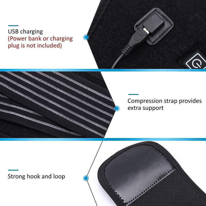 Heated Belts Back Pain - Back Heating Belt Heated Waist Belt USB Waist Heating Pad Belly Warmer Band 3
