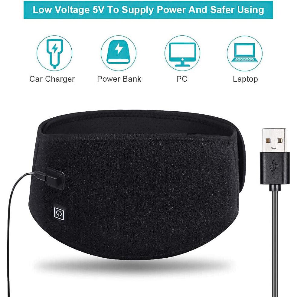 Heated Belts Back Pain - Back Heating Belt Heated Waist Belt USB Waist Heating Pad Belly Warmer Band 4