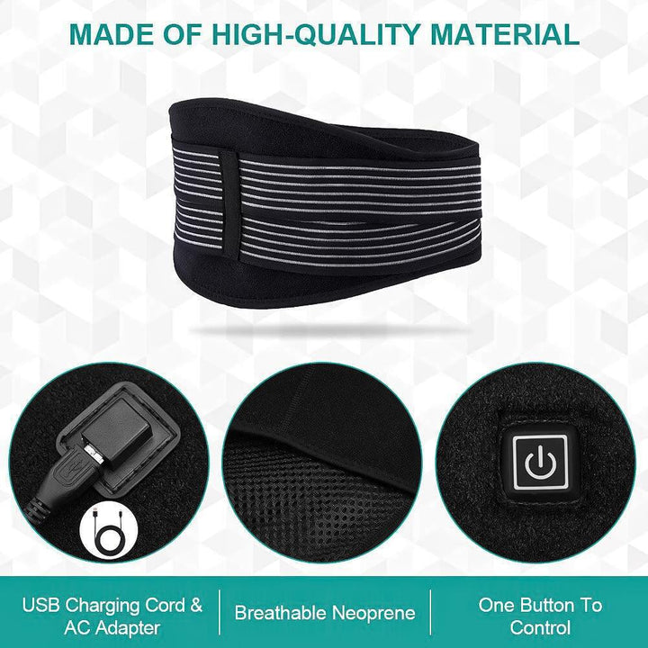 Heated Belts Back Pain - Back Heating Belt Heated Waist Belt USB Waist Heating Pad Belly Warmer Band 7