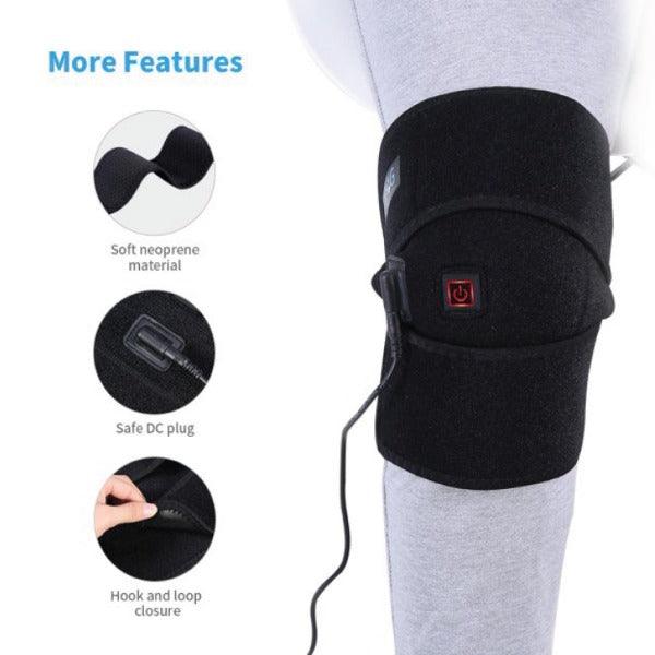 Heated Knee Brace - Heated Knee Brace Wrap Support | Electric Therapeutic Heating Pad W/Rechargable 7.4V 2600Mah Battery for Joint Pain Relief 0
