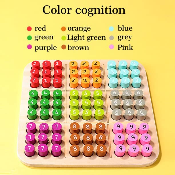 Houten 3D Sudoku Spel Educatief Handgemaakt Veilig Voor Kinderen 22x22 cm 3