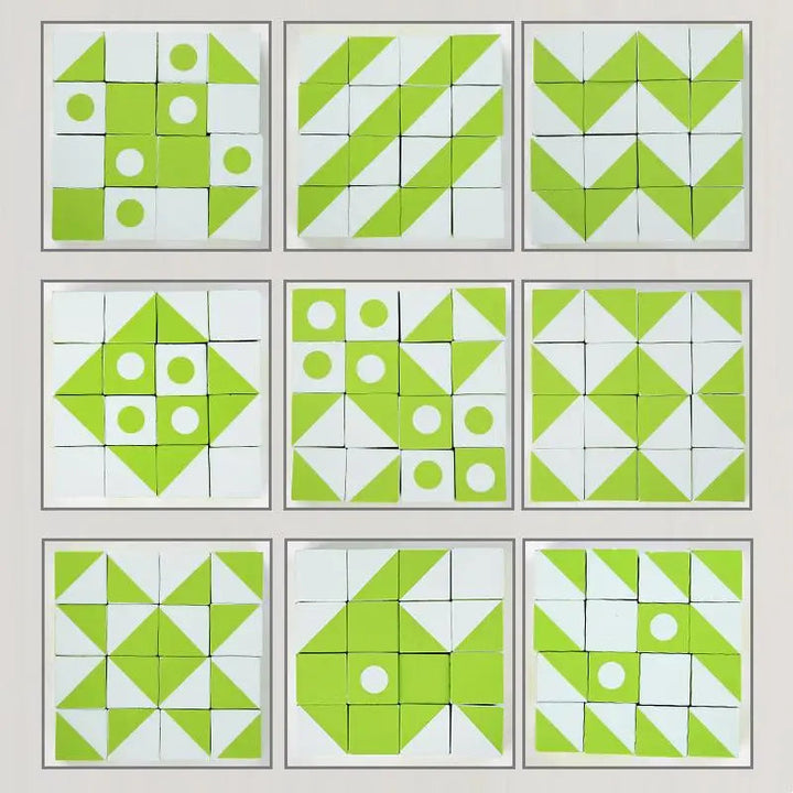 Houten Geometrisch Denkspel voor Kinderen met 16 Blokken en 30 Patronen – Creatief en Educatief Spel vanaf 3 Jaar 3