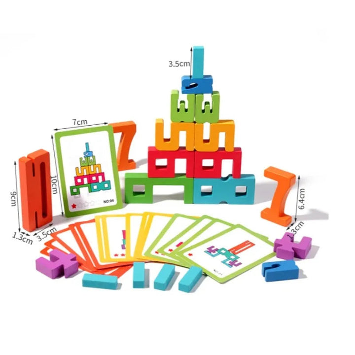Houten Leerblokken voor Kinderen van 4-8 Jaar - Creatief Spel en Probleemoplossing, Veilig en Duurzaam Houten Speelgoed 4
