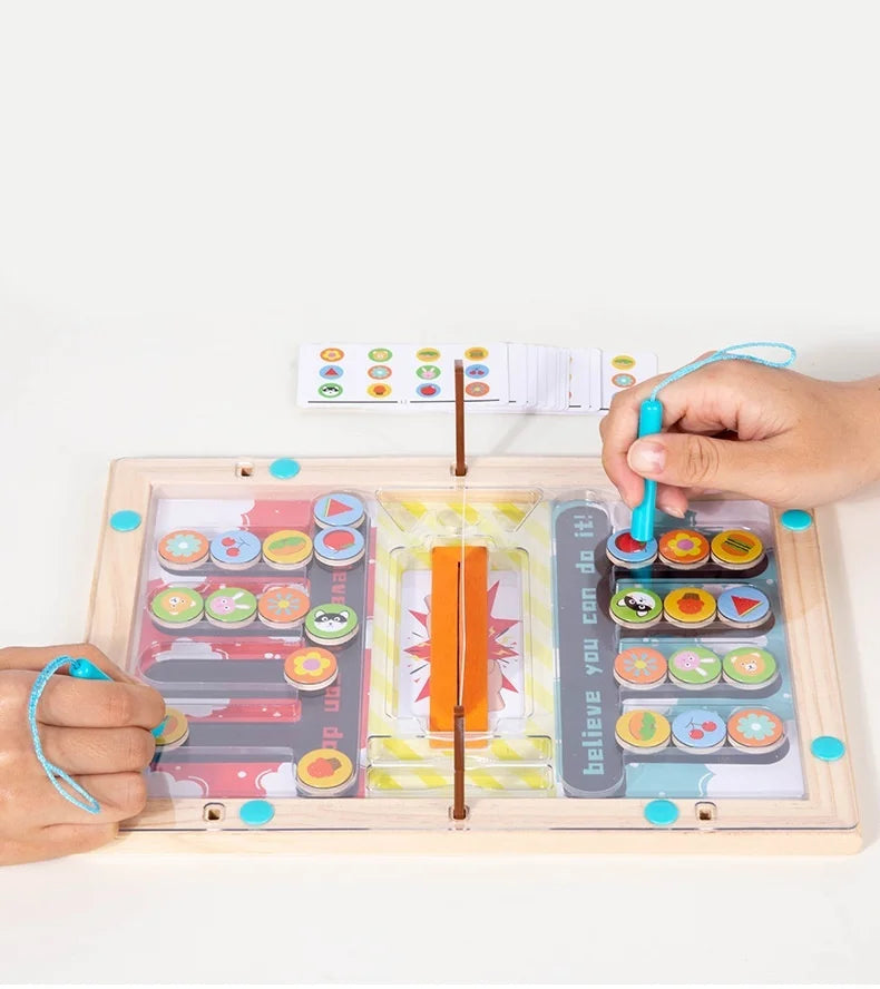 Houten Magnetisch Labyrint Speelgoed voor Kinderen – Verbetert Hand-Oog Coördinatie en Sociale Vaardigheden, Voor Leeftijd 3+ 2