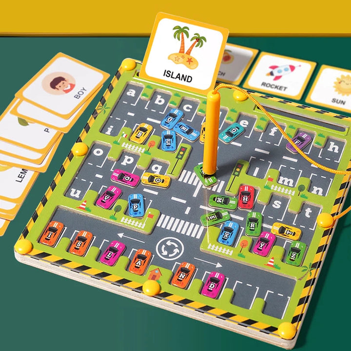 Houten Magnetische Ballenpuzzel voor Kinderen – Creatieve Doolhofuitdaging met Kleurige Kralen en Transparante Afdekking 5