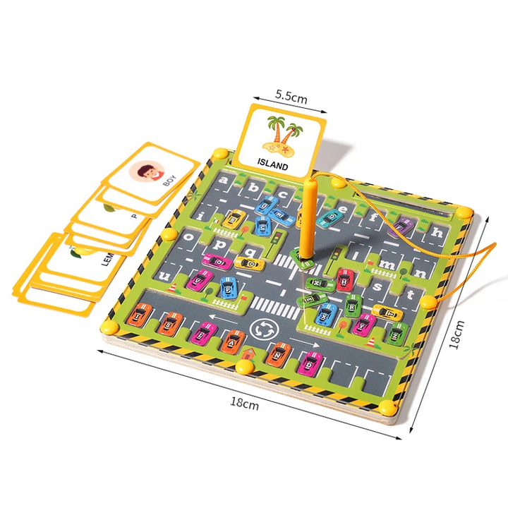 Houten Magnetische Ballenpuzzel voor Kinderen – Creatieve Doolhofuitdaging met Kleurige Kralen en Transparante Afdekking 6