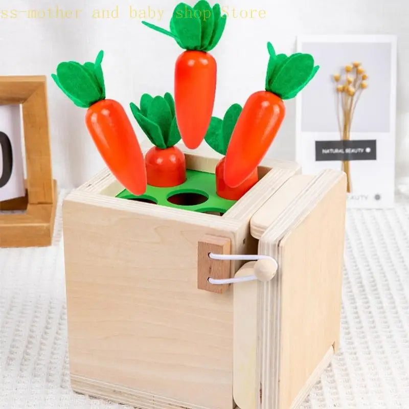 Houten Sorteerspeelgoed Set voor Kinderen – Smart Carrots met Kleuren en Vormen, Ontwikkel Motoriek en Creativiteit 1