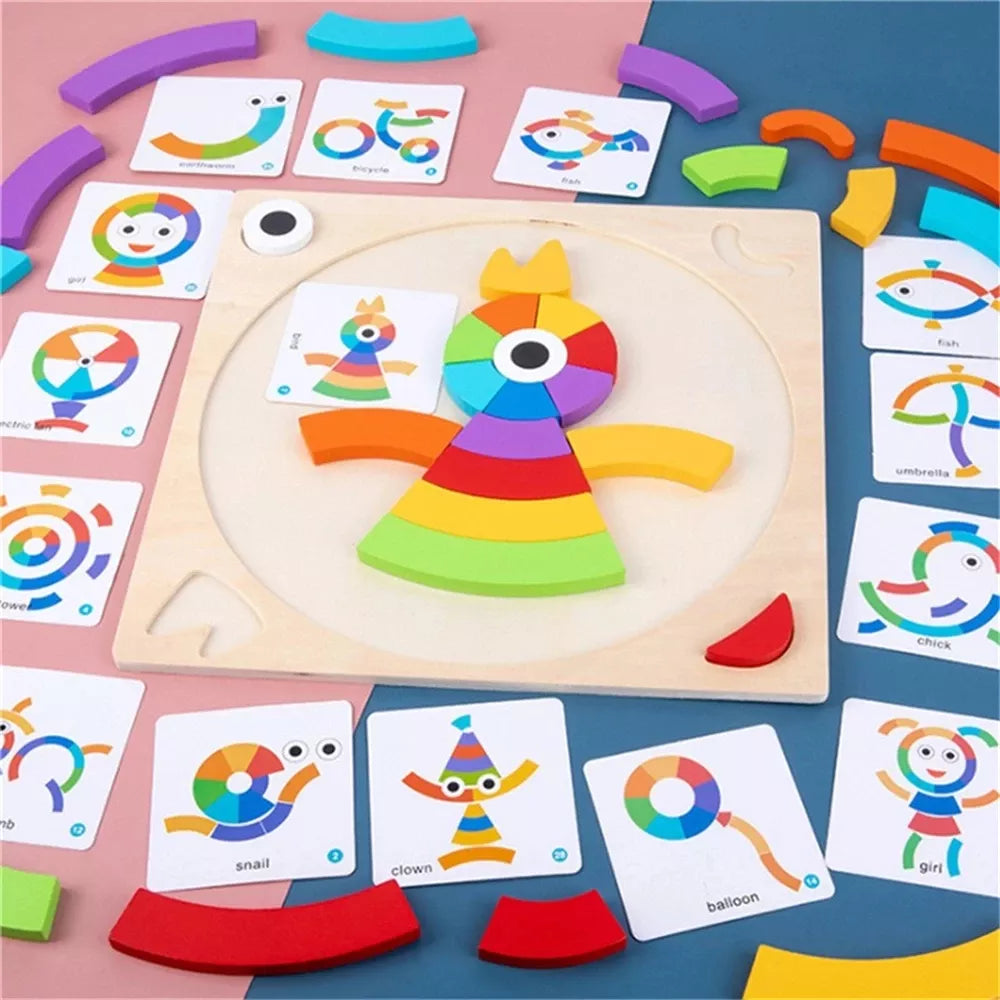 Houten Speelgoed Set Creatieve Ontwikkeling Berkenhout Geschikt Voor Kinderen 3 Jaar 0