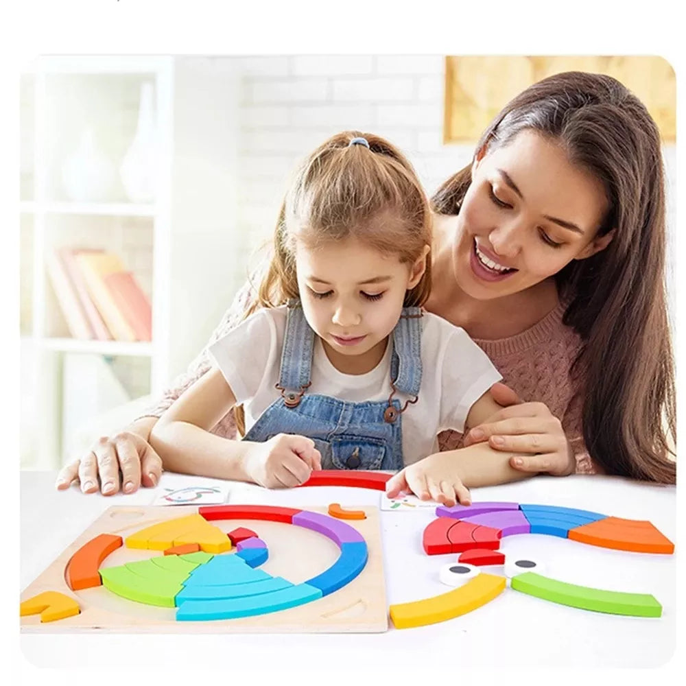 Houten Speelgoed Set Creatieve Ontwikkeling Berkenhout Geschikt Voor Kinderen 3 Jaar 4