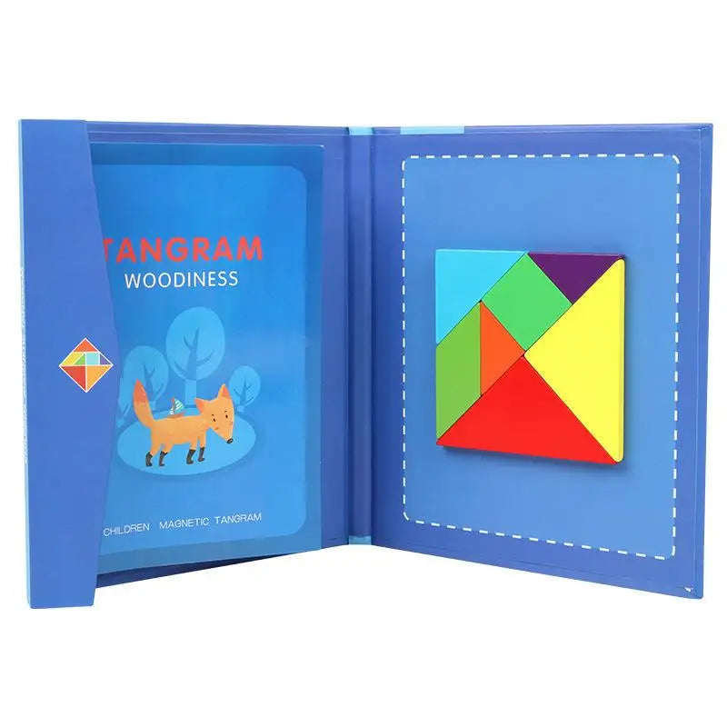 Houten Tangram Puzzel 37x22 cm – Creatief Speelgoed voor Kinderen, Stimuleert Probleemoplossend Vermogen en Ruimtelijk Inzicht 2