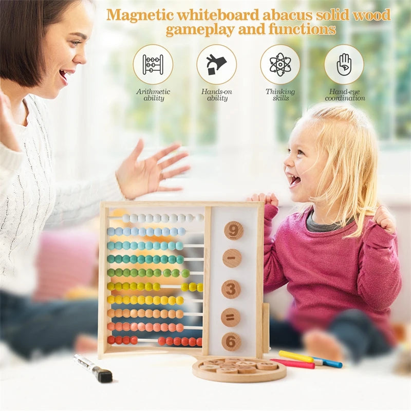 Houten Telraam Educatief Speelgoed 2 Jaar Interactief Montessori Ontwerp Hout 4