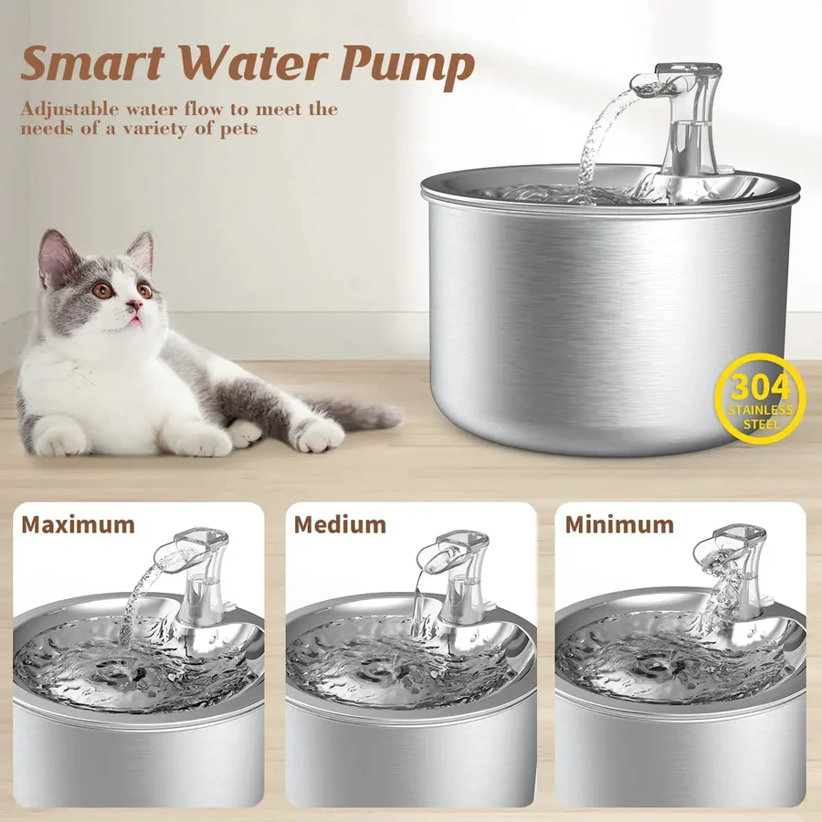 HydraFlow | Innovative Stainless Steel Cat Water Fountain with Filter 1