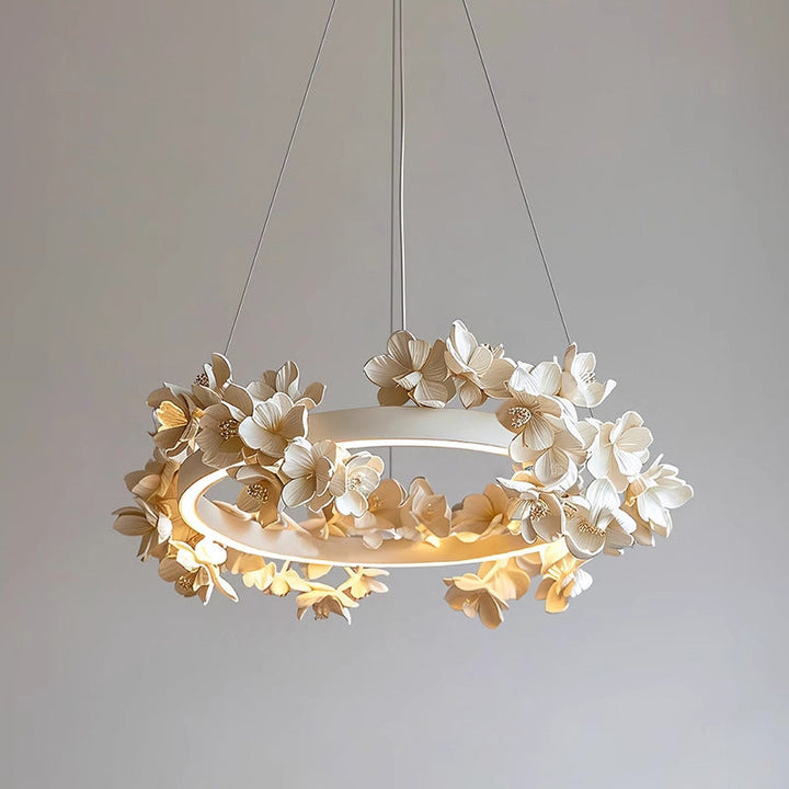Illunor | Luxurious Chandelier with Modern Touch of Ceramic Flowers 0