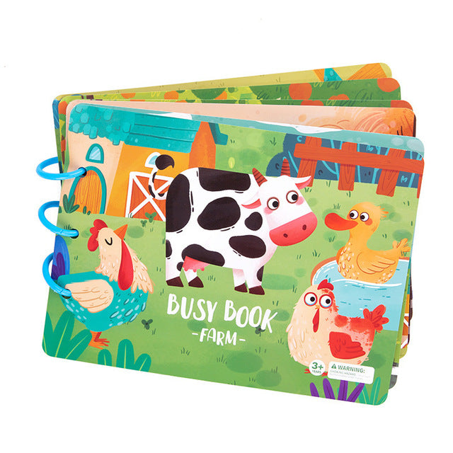 Interactief Boek voor Kinderen Dino's en Boerderijdieren Waterafstotend Karton 0