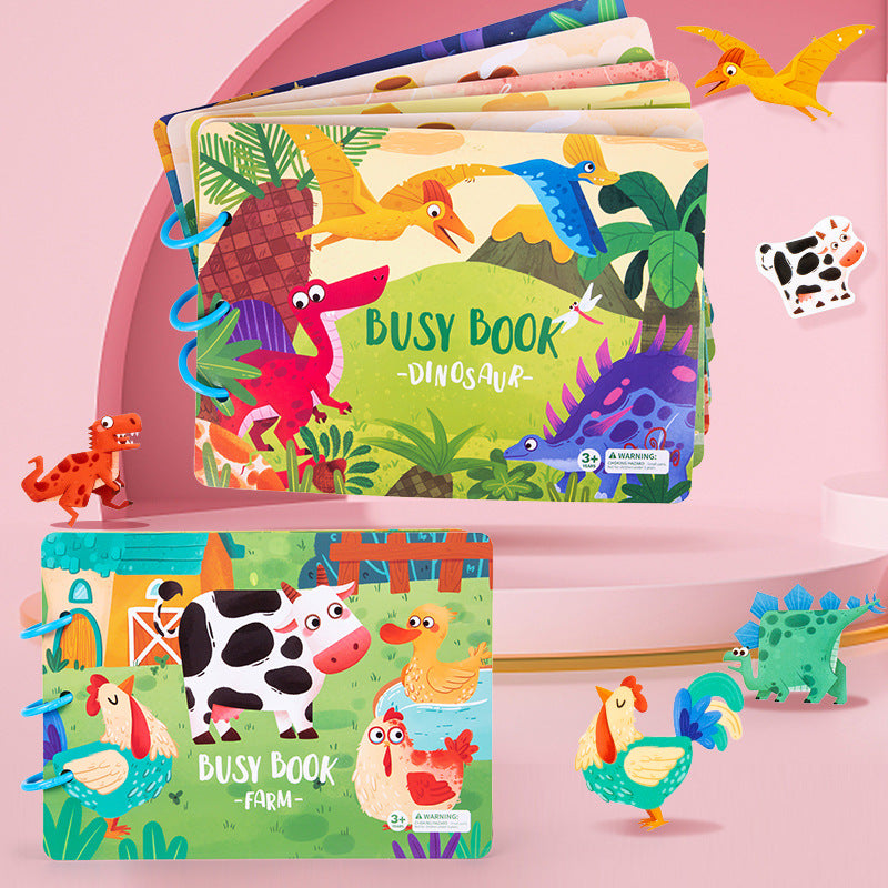 Interactief Boek voor Kinderen Dino's en Boerderijdieren Waterafstotend Karton 3