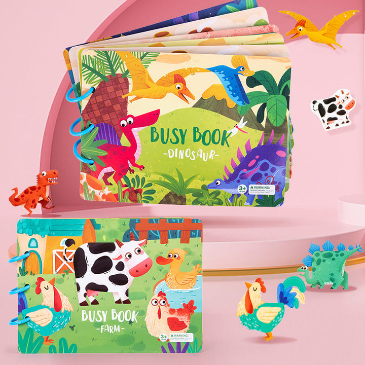 Interactief Boek voor Kinderen Dino's en Boerderijdieren Waterafstotend Karton 3