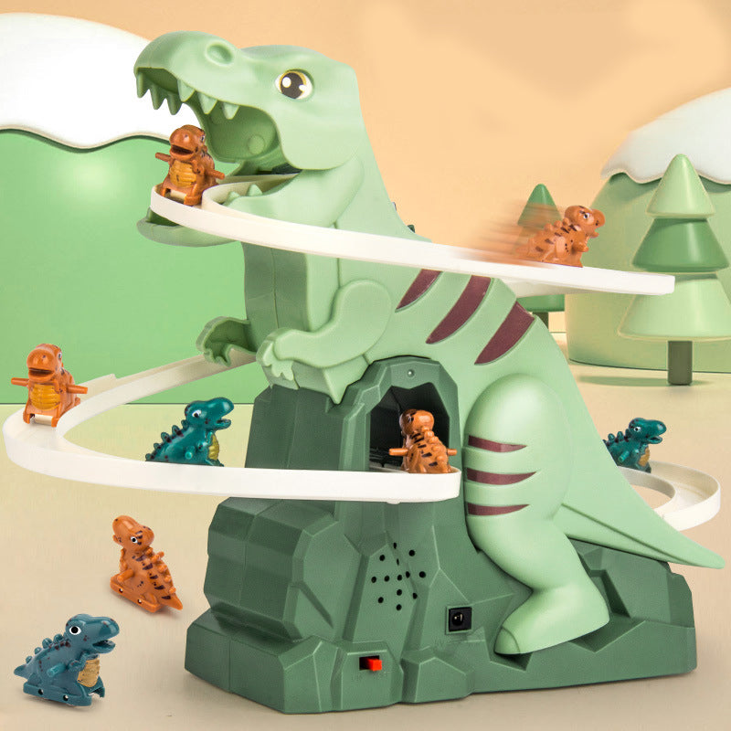 Interactieve Racebaan Speelgoed met Dinosaurussen Automatische Klimfunctie LED Verlichting 1