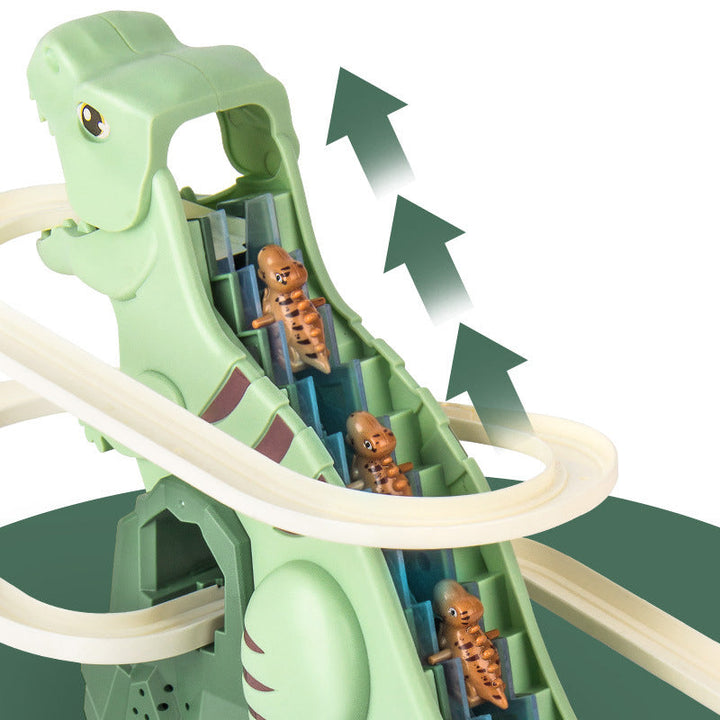 Interactieve Racebaan Speelgoed met Dinosaurussen Automatische Klimfunctie LED Verlichting 3