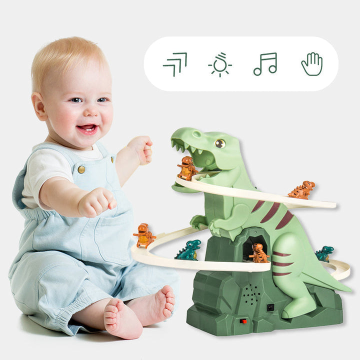 Interactieve Racebaan Speelgoed met Dinosaurussen Automatische Klimfunctie LED Verlichting 6