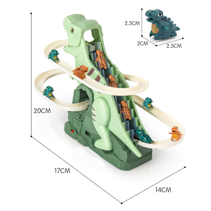 Interactieve Racebaan Speelgoed met Dinosaurussen Automatische Klimfunctie LED Verlichting 7