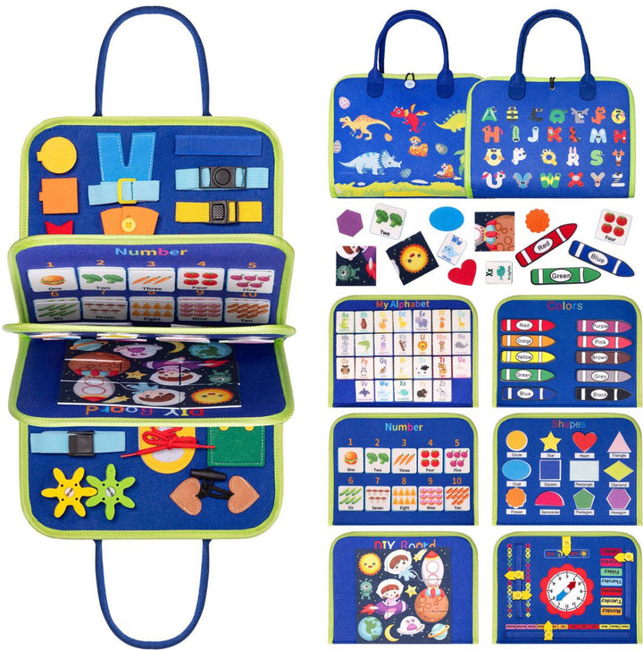 Interactive Fabric Activity Book for Toddlers – Motor Skills Development with Sensory Play 0