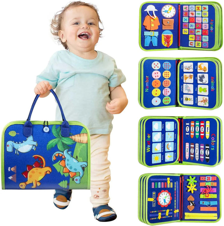 Interactive Fabric Activity Book for Toddlers – Motor Skills Development with Sensory Play 1