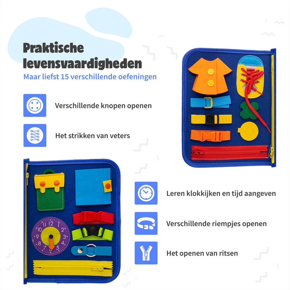 Interactive Fabric Activity Book for Toddlers – Motor Skills Development with Sensory Play 2