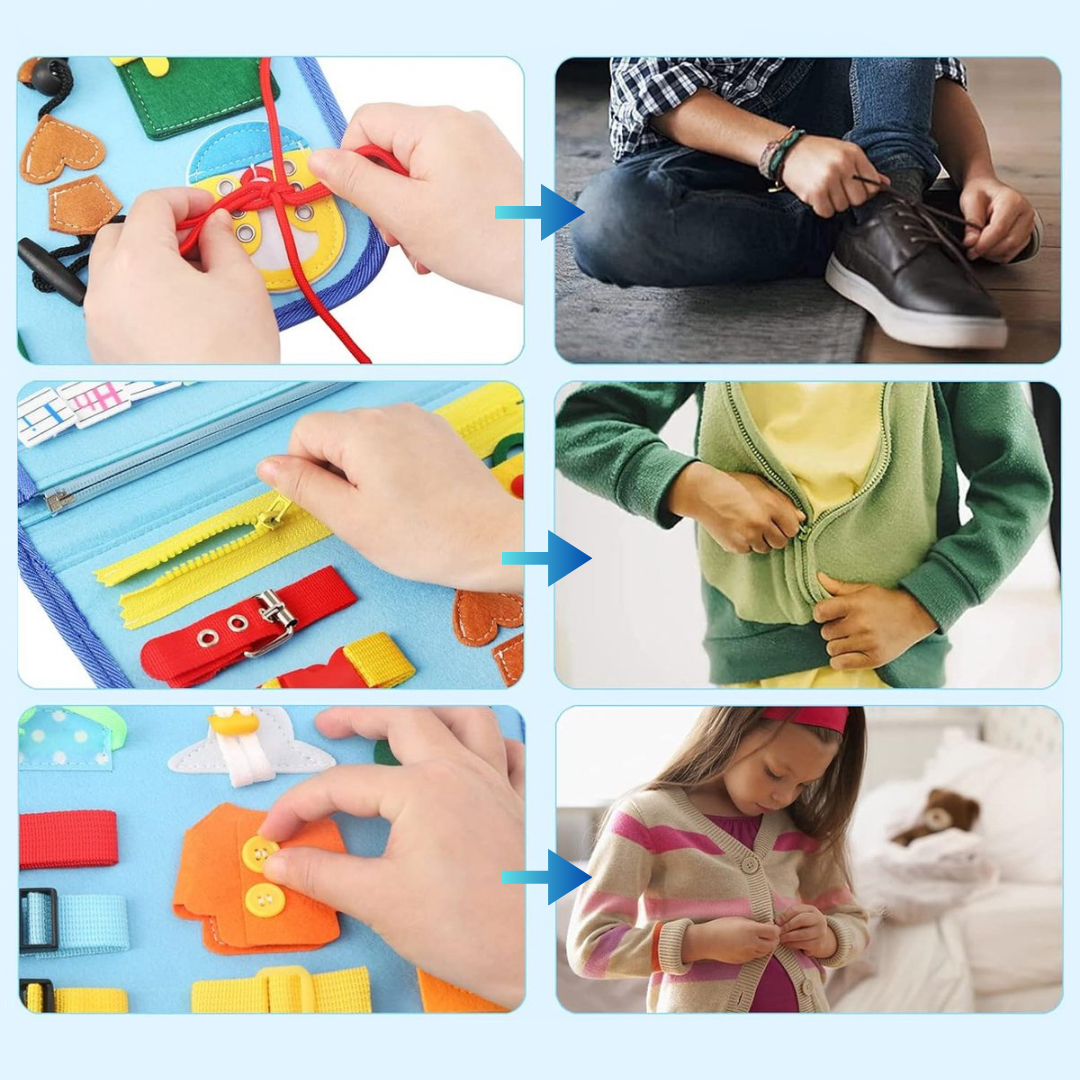 Interactive Fabric Activity Book for Toddlers – Motor Skills Development with Sensory Play 3