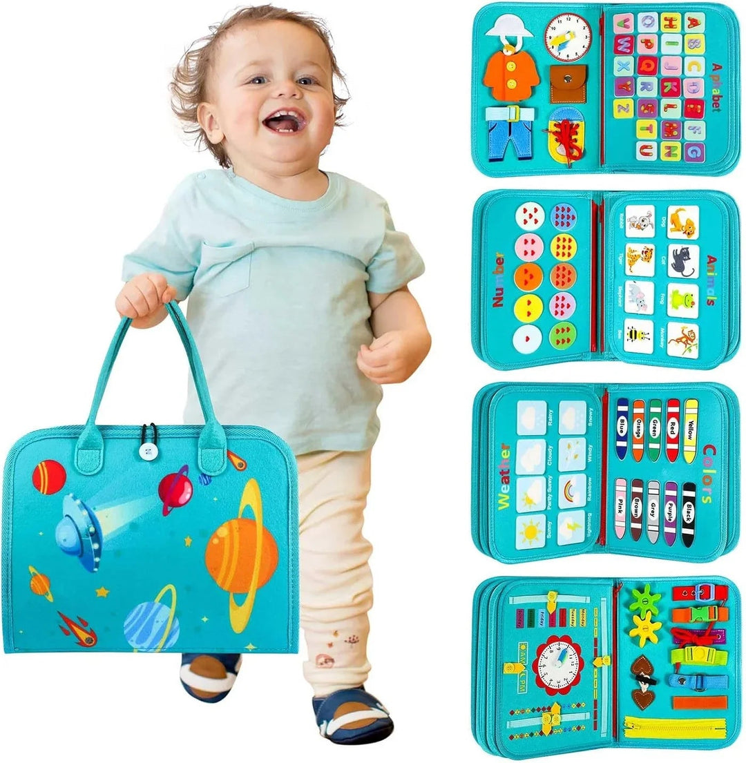 Interactive Fabric Activity Book for Toddlers – Motor Skills Development with Sensory Play 5
