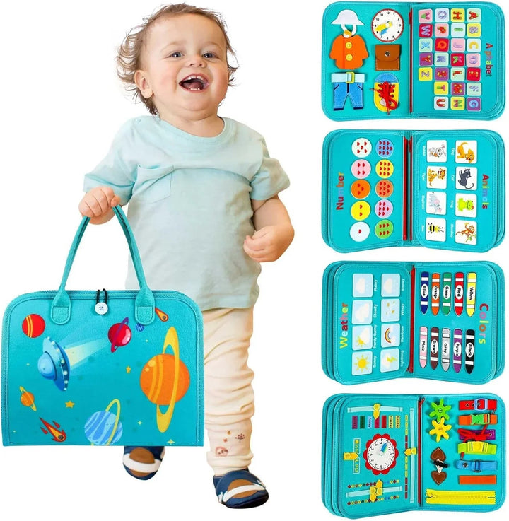 Interactive Fabric Activity Book for Toddlers – Motor Skills Development with Sensory Play 5