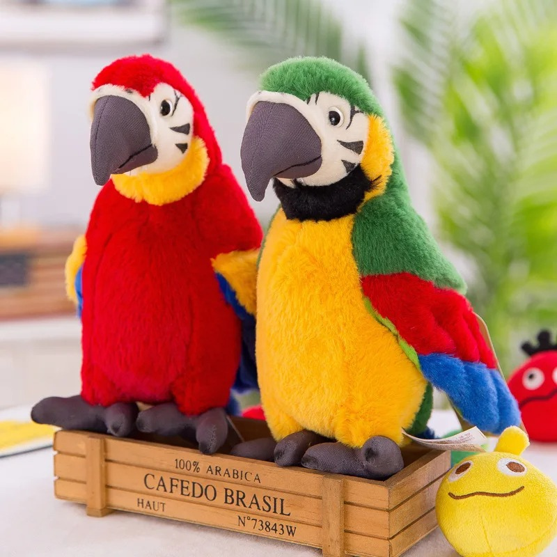 Interactive Plush Toy Talking Parrot for Kids Soft Voice Mimic 10-Inch 3