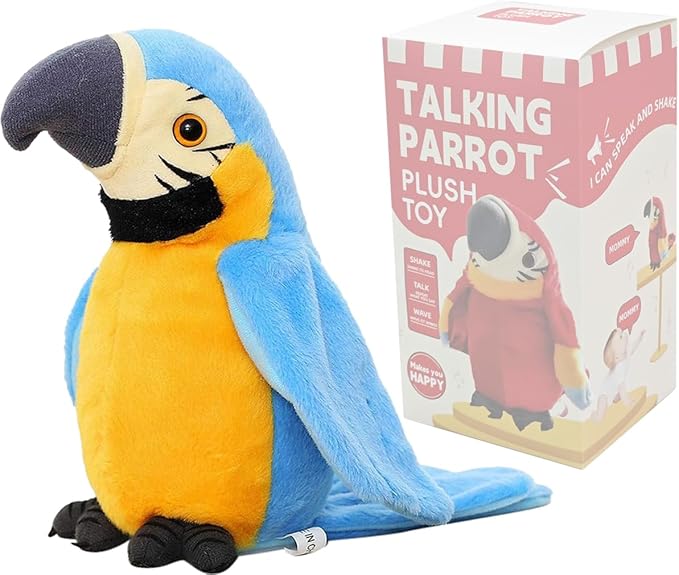 Interactive Talking Parrot Toy for Kids – Language Development, Movable Wings and Head, Soft Plush 4