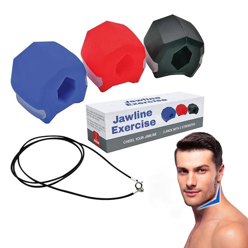 Jawline Exercise Ball - Jaw Exerciser 3 Pack with 3 Strengths Jawline Toner for Men and Women with Necklace and Storage Containers 1