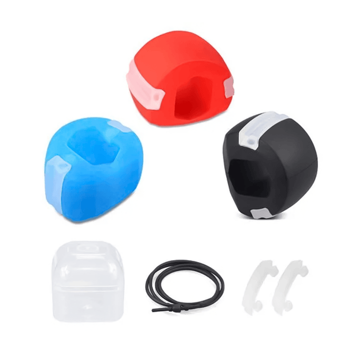 Jawline Exercise Ball - Jaw Exerciser 3 Pack with 3 Strengths Jawline Toner for Men and Women with Necklace and Storage Containers 3