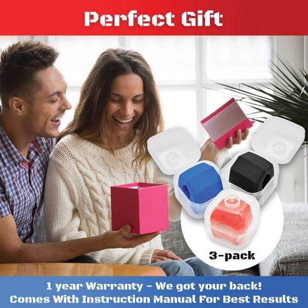 Jawline Exercise Ball - Jaw Exerciser 3 Pack with 3 Strengths Jawline Toner for Men and Women with Necklace and Storage Containers 8