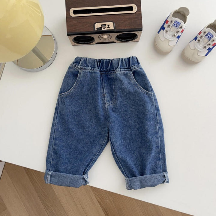 Jongen Relaxed Fit Spijkerbroek Katoen Denim Blauw Abrikoos Zwart 0-5 Jaar 0