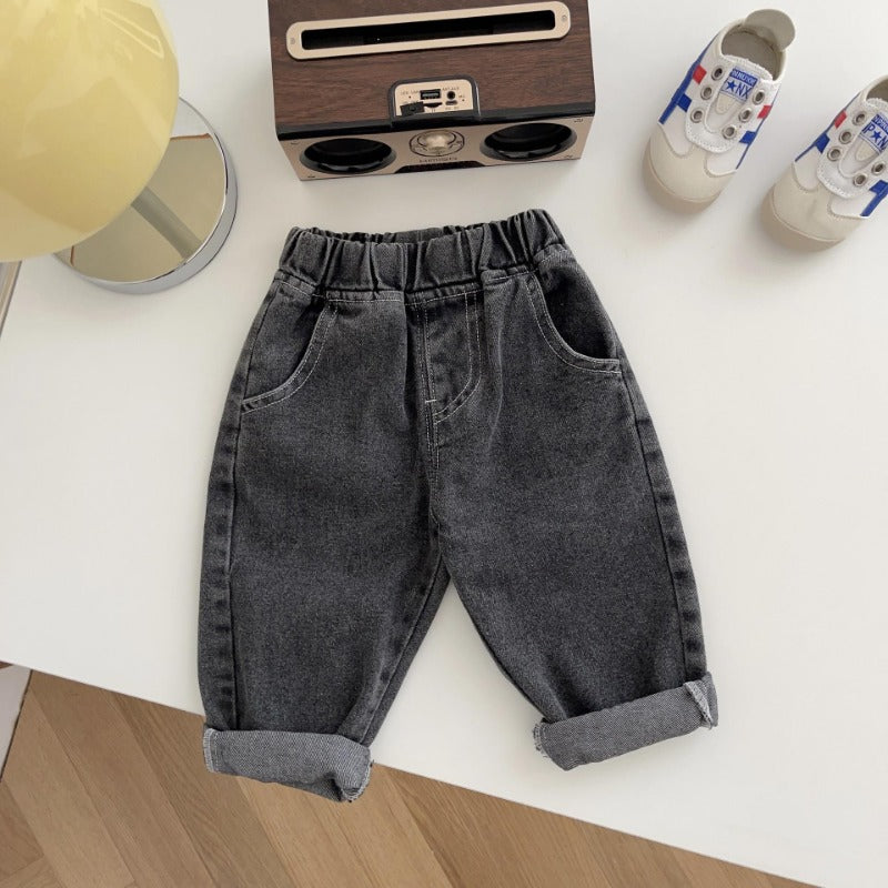 Jongen Relaxed Fit Spijkerbroek Katoen Denim Blauw Abrikoos Zwart 0-5 Jaar 3