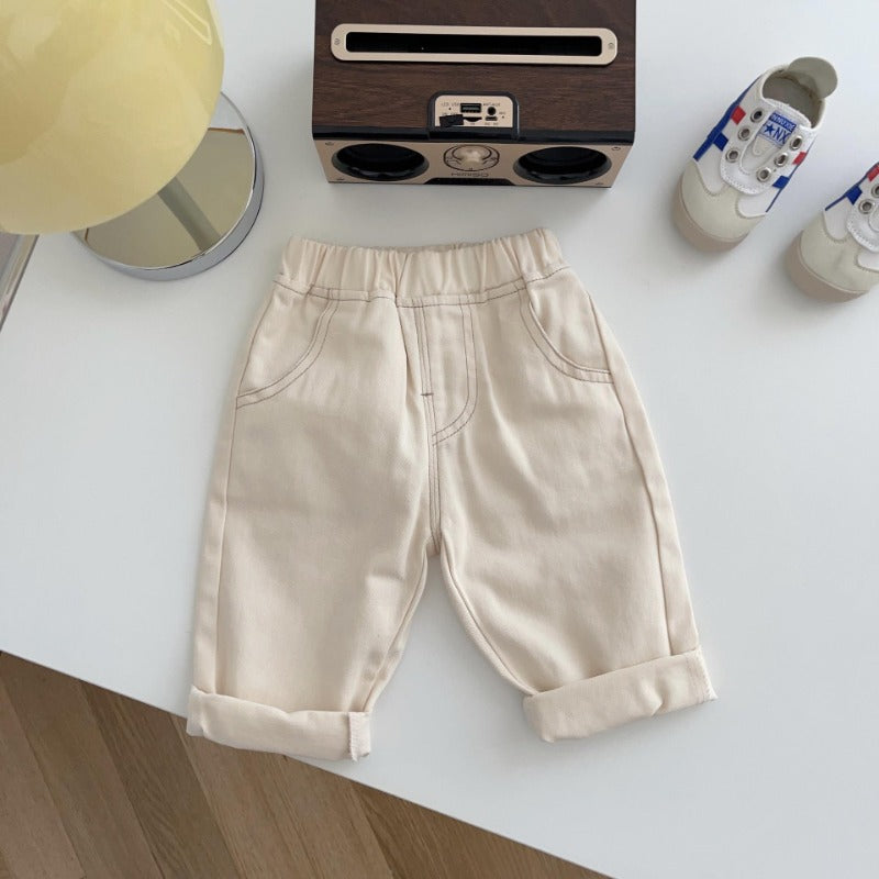 Jongen Relaxed Fit Spijkerbroek Katoen Denim Blauw Abrikoos Zwart 0-5 Jaar 4