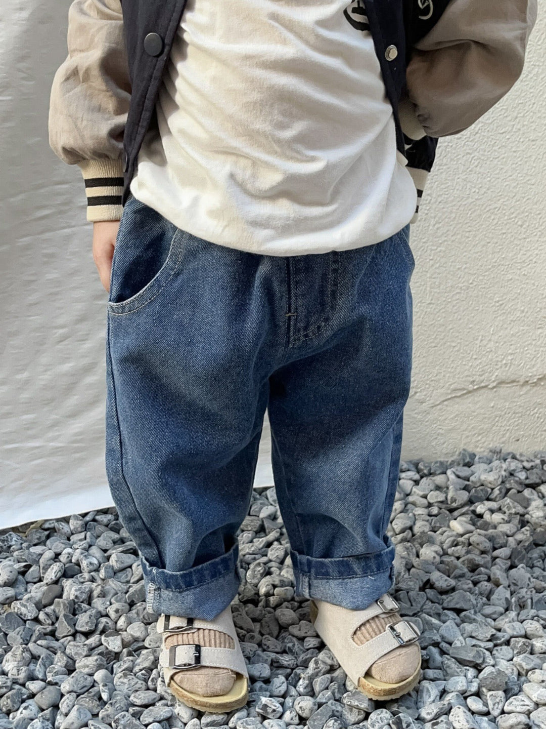 Jongen Relaxed Fit Spijkerbroek Katoen Denim Blauw Abrikoos Zwart 0-5 Jaar 7