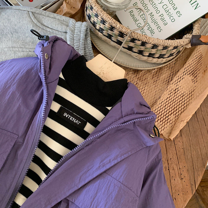 Jongens Jas Wind- en Waterafstotend met Capuchon Polyester voor Kinderen 0-6 Jaar 7